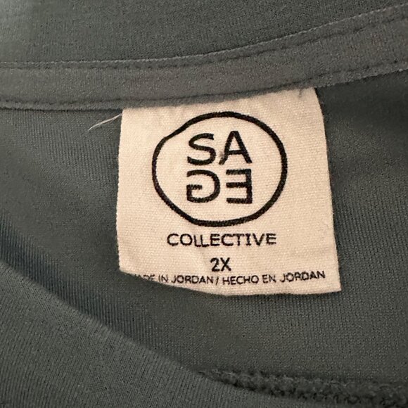 Sage Collective women’s sz 2X sage green soft long sleeve drop shoulder cozy top - Picture 3 of 6